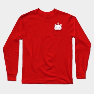 A cat in a pocket Long Sleeve T-Shirt